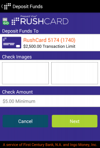 Rushcard App Screenshot