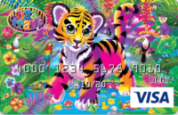 Card.com card with Lisa Frank tiger design