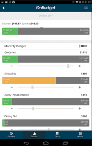 OnBudget Prepaid Card Mobile Budgeting App