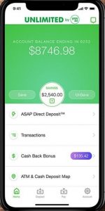 Green Dot App - Savings Screen